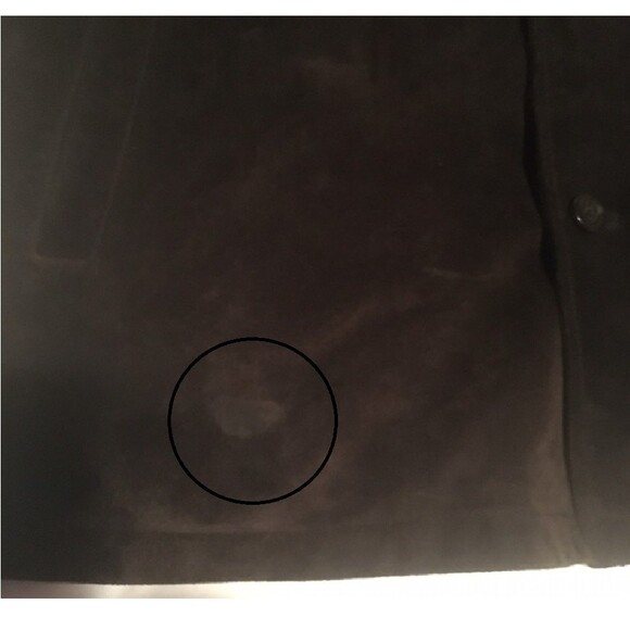 Merona coat Mens Large chocolate brown genuine suede leather lined oversized - Picture 8 of 8